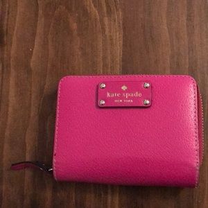 Small Kate spade hot pink wallet